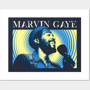 Classic Marvin Gaye Light Blue Posters and Art